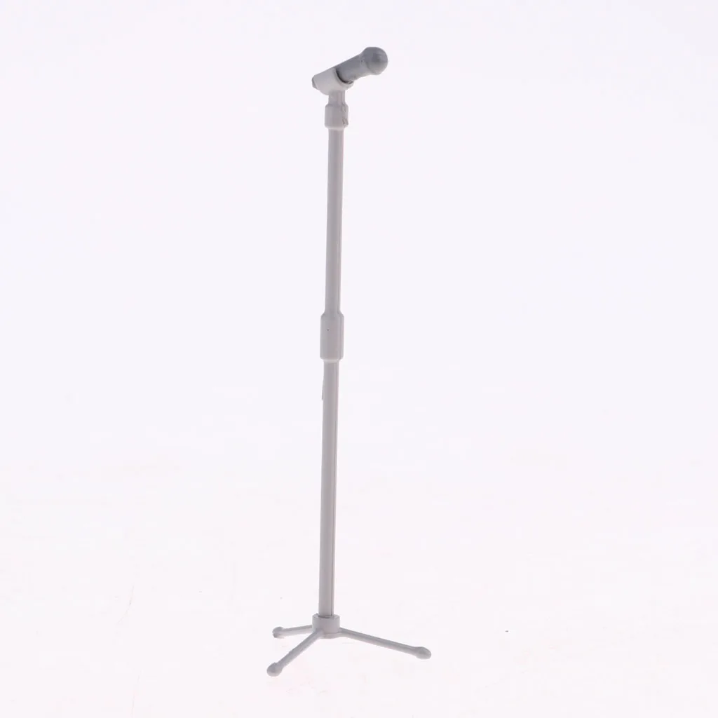 Dollhouse Miniature Guitar Microphone Model Vocal Concert Set Kids Pretend Play Furniture Model Mini Figures Accessories