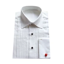 man’s plain white tuxedo cotton dress shirt male custom tailor made business wedding fashion bespoke blouse free shipping