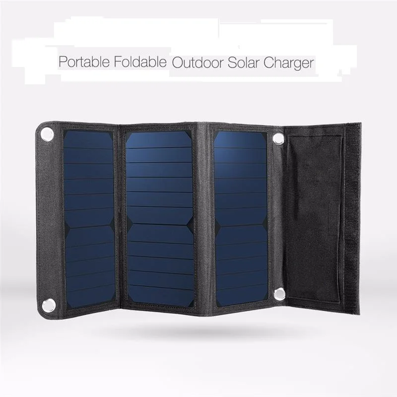 Sunpower 21W Solar Power Panel Charger Dual USB Foldable Portable for Smartphone Outdoor Activities Lighting Use Free Shipping