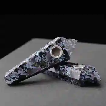 

Smoking Dogo 2017 New Arrival Labradorite Alabaster wand Handmade Polished Pipe Smoking Crystal Pipe For Tobacco