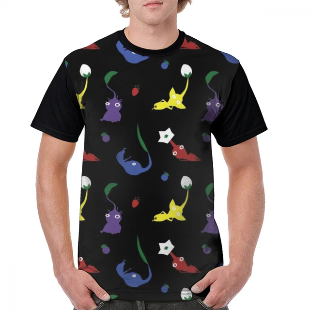 Pikmin T Shirt Pik Pattern T Shirt Cute Print Graphic Tee Shirt Man ...