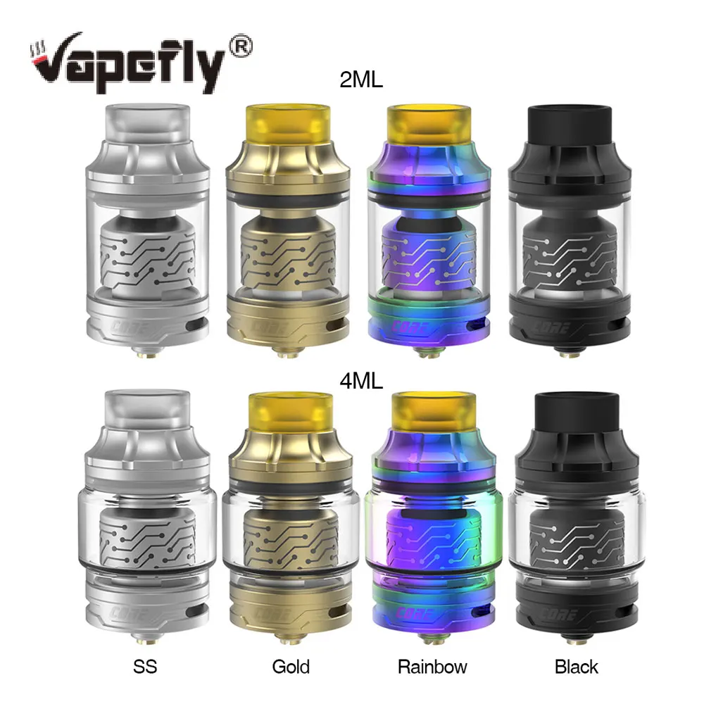 

Original Vapefly Core RTA 2ml/4ml Atomizer with Innovative Q Airflow & Single Coil & Dual Coils Building Vape Tank Vs Creed RTA