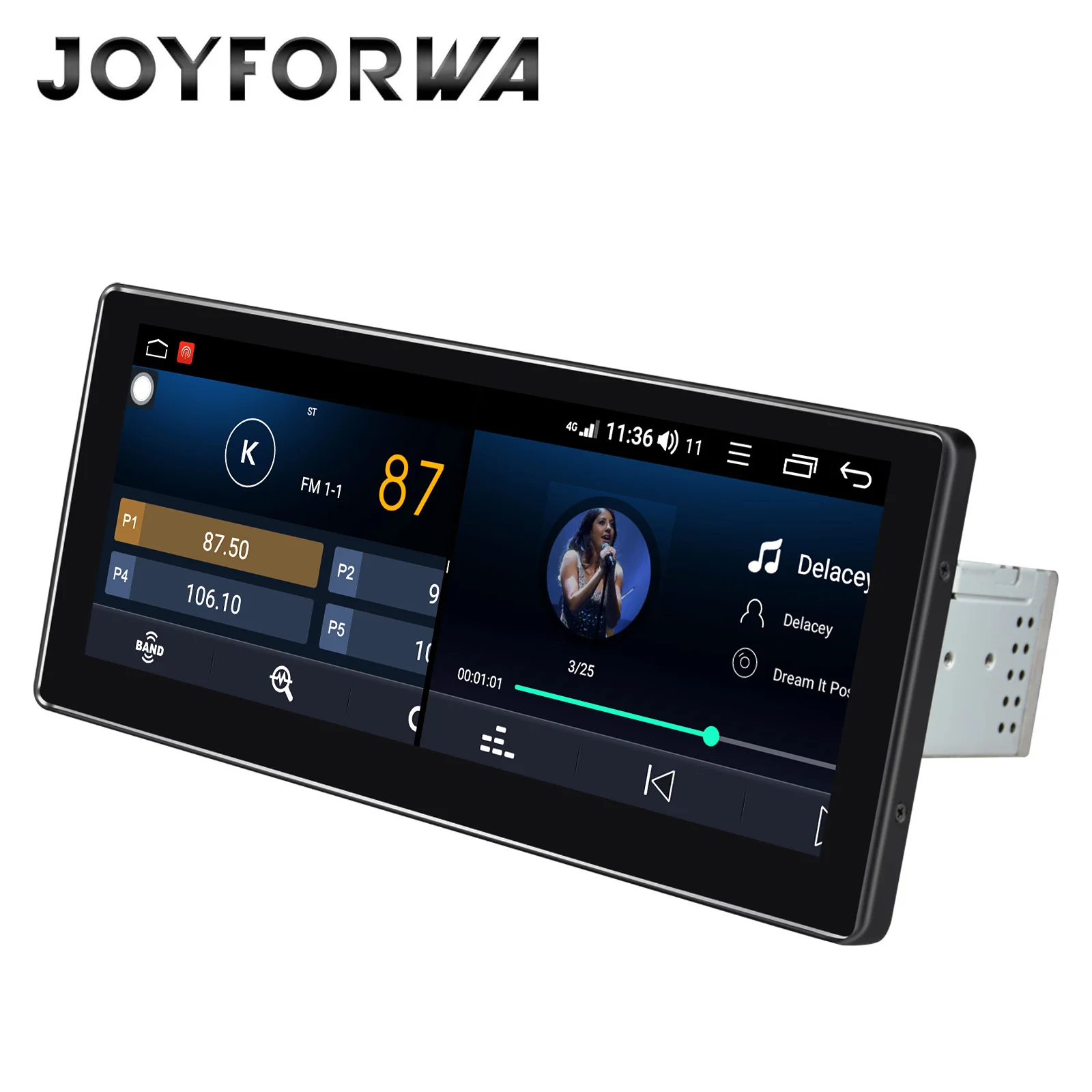 Sale Android 8.1 10.25"  1Din Car Multimedia Radio Audio Player 4G SIM Card GPS Glonass Stereo DAB Zlink Subwoofer DSP SPDIF DVR OBD 3