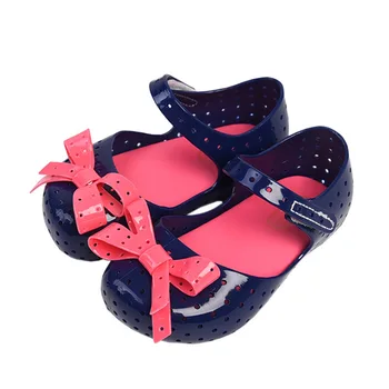 

JGSHOWKITO Fashion Girls Shoes Kids Summer Beach Sandals Cut-outs With Bow-knot Children Sandals Jelly Shoes Crystal Candy Color
