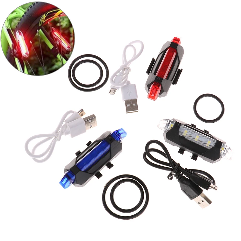 

New Arrival USB Rechargeable Bike LED Tail Light Bicycle Safety Cycling Warning Rear Lamp