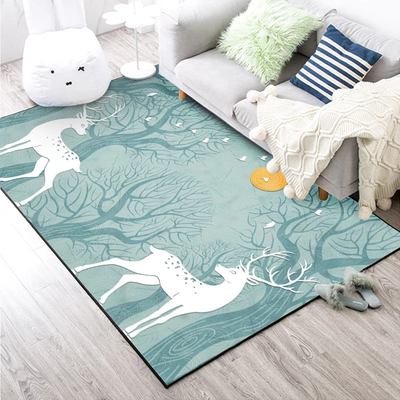 Nordic Deer Tree Carpets and Rugs For Living Room Bedroom Sofa Chair Area Rugs Kids Room Decor Play Tent Soft Floor Mats Tapete Nordic Deer Tree Carpets and Rugs For Living Room Bedroom Sofa Chair Area Rugs Kids Room Decor Play Tent Soft Floor Mats Tapete