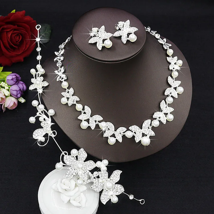   Cristal Conjunto De Jóias de Noiva Gota de Lágrima Strass Luxuoso Declaração Bib ColarBrincoacessórios do casamento Tiara  (9)