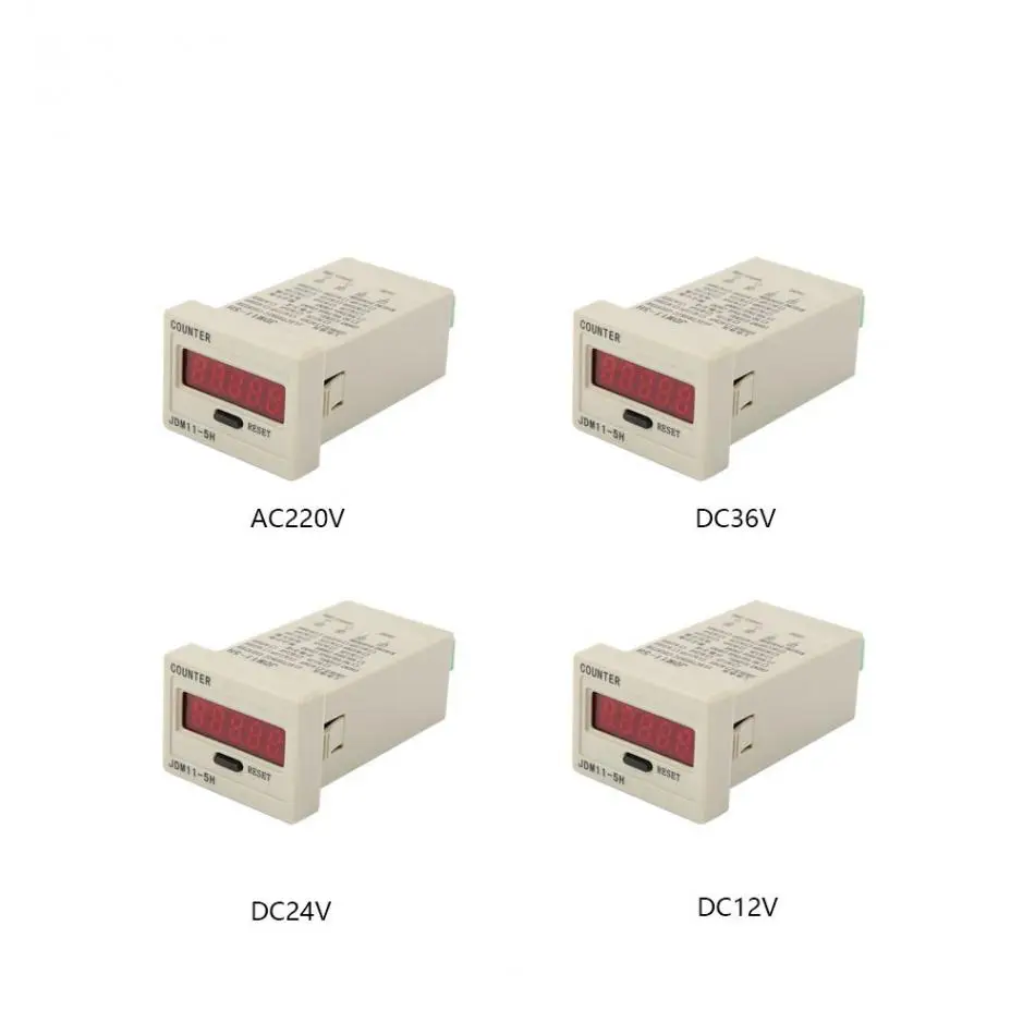 JDM11-5H 5 цифр Дисплей электронный накопления счетчик AC220V/DC36V/DC 24 V/DC 12 V Горячая