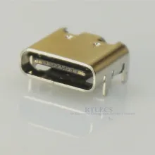 100 шт. USB 3,1 type C разъем 16 Pin правый угол SMT Tab гнездо поддержка Pin через отверстия PCB type-C гнездо