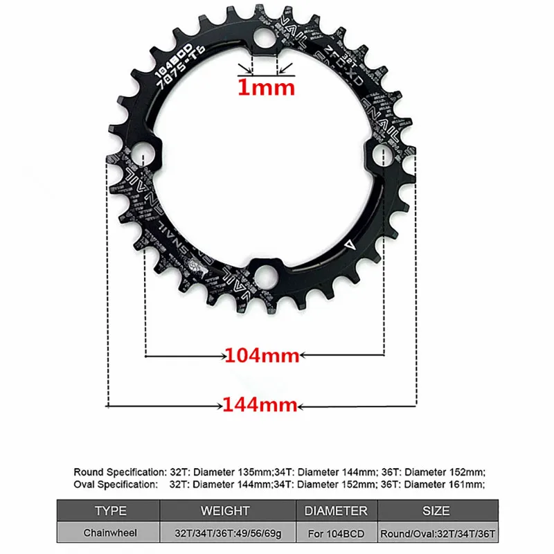 Велосипедное колесо MTB, круглая звездочка, 32 T/34 T/36 T/38 T/40 T/42 T, зубчатая звездочка, велосипедное кольцо, круг, шатун, велосипедные части