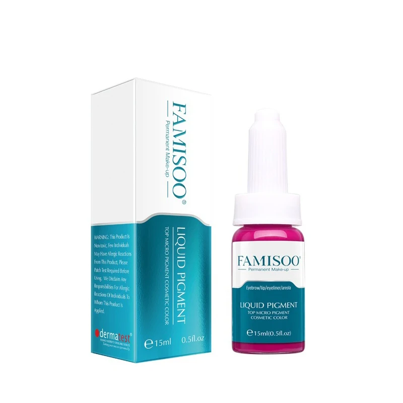 

Famisoo Burgundy Tatoo microblading Permanent Makeup Liquid Ink Eyebrow Eyeliner Lips Cosmetic Tattoo Ink Pigments For Machine