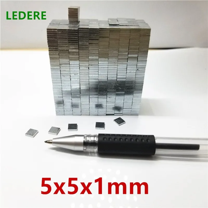 20/50/100/500 шт. Магнит 5x5x1 N35 сильной квадратной NdFeB неодимовый магнит редкоземельный
