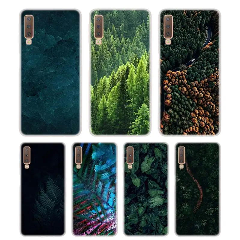 

Silicone Phone Case Green forest Printing for Samsung Galaxy A8S A9 A8 Star A7 A6 A5 A3 Plus 2018 2017 2016 Cover