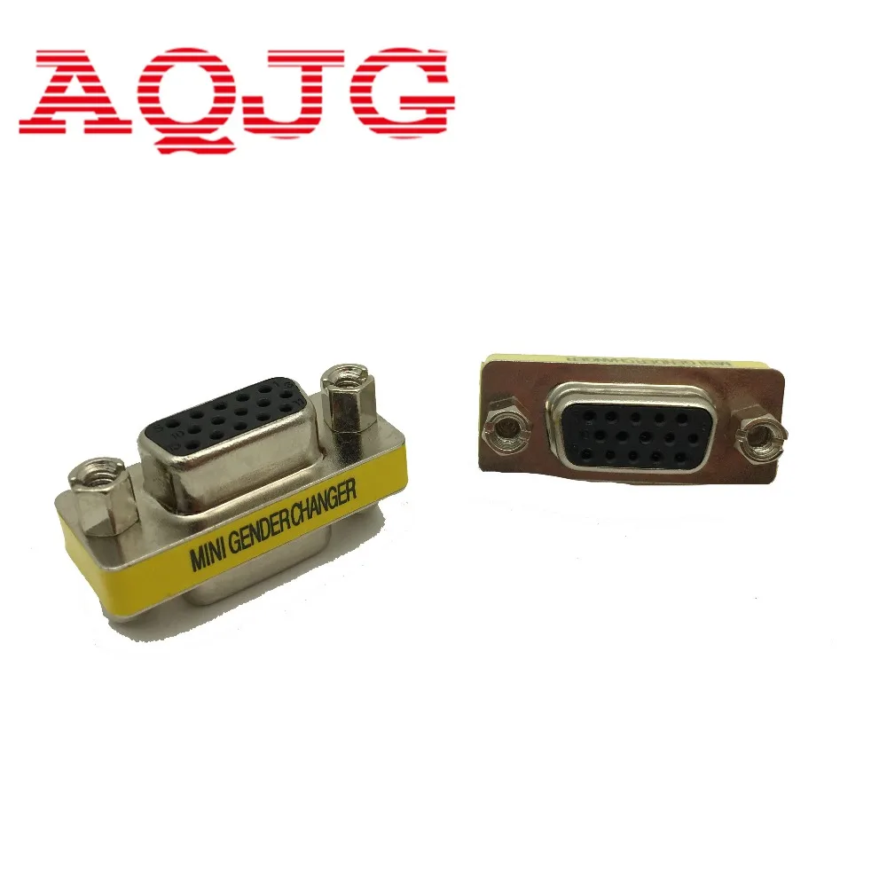 Female to Female VGA HD15 Pin Gender Changer Convertor Adapter AQJG VGA