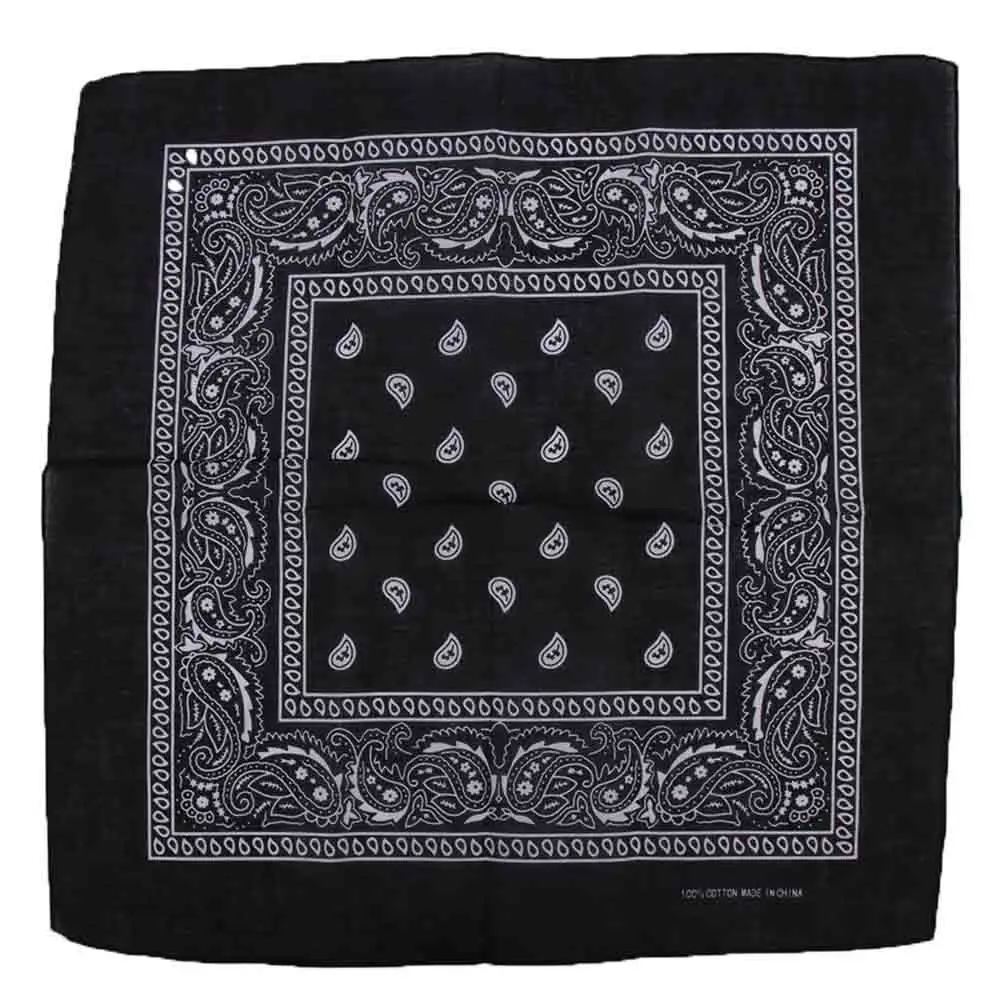 Unisex Paisley Bandana BLACK