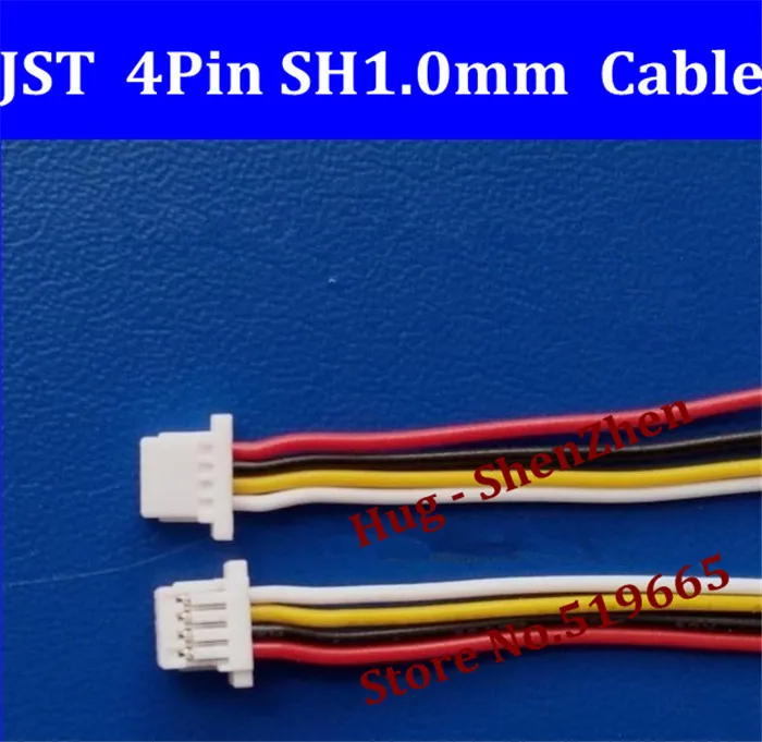 

High Quality 150mm Micro JST SH 1.0mm Pitch 4-Pin Female Connector with Wire 4pin jst connector both head 2000pcs /lot