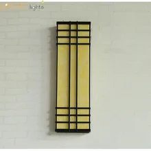 Дизайн rectangel shade желтая мраморная настенная лампа светодиодный трубка для наружного IP65 водопоо для садовых ворот отеля