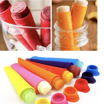 

Colorful Silicone Ice Cream Mold Popsicle Mold with Lid DIY Ice Cream Makers Push Up Ice Cream Jelly Lolly Pop for Popsicle