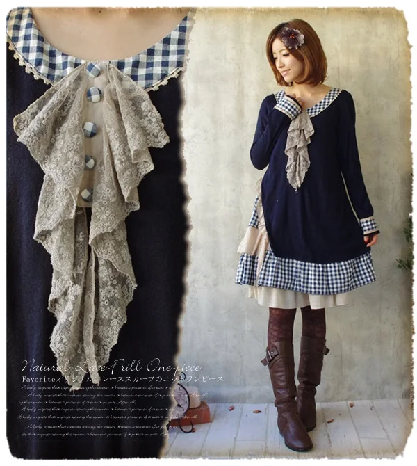 knitted mori loose bohemian vestidos invierno mujer sweater linen tunique femme vestiti donna lolita harajuku gothic