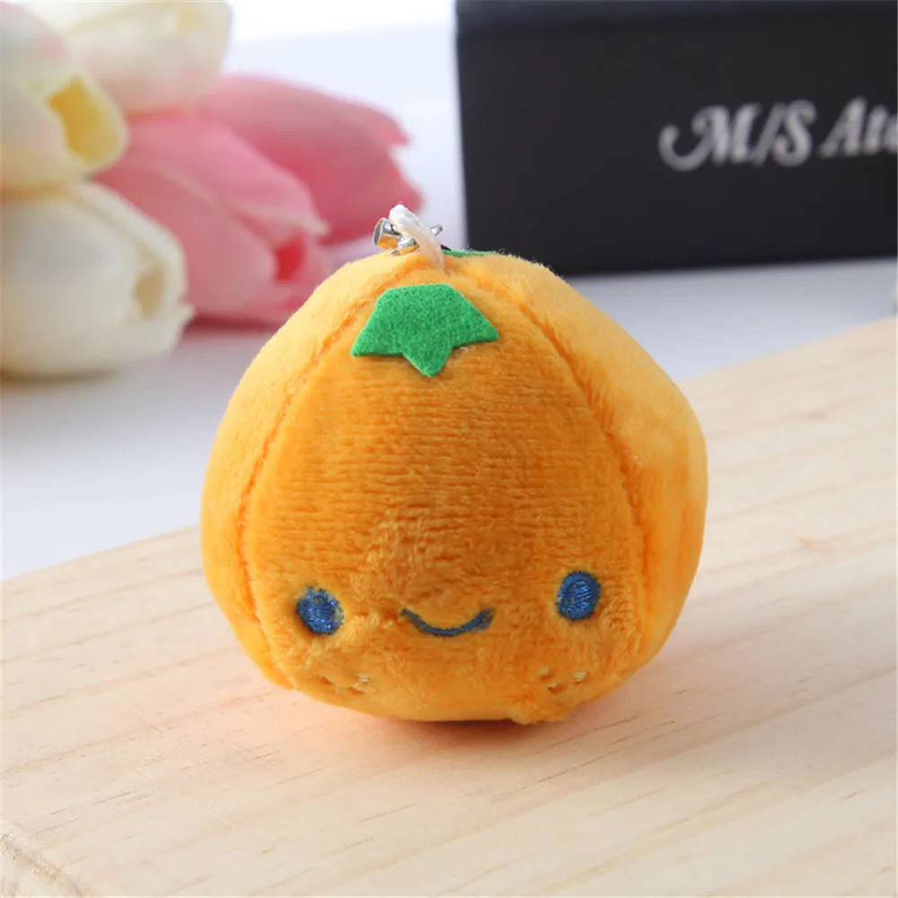 

1Pc Fruit Orange Plush Keychain Dolls Pendant Cute Fruit Plush Keychains Stuffed Doll Key Chain Toys Christmas Gifts
