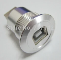 

22mm mounting diameter metal USB2.0 Female B to Female A with silver surface