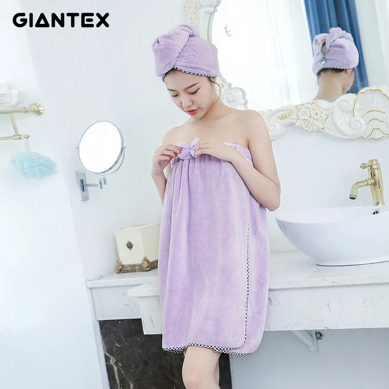 GIANTEX Women Bathroom Super Absorbent Quick drying Microfiber Thick