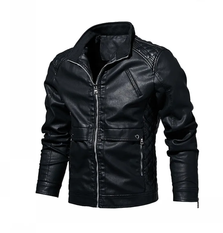 Men Leather Jacket Spring Autumn Fashion Motorcycle PU Leather Male Bomber Jackets Jaqueta De Couro Masculina Coats For Men