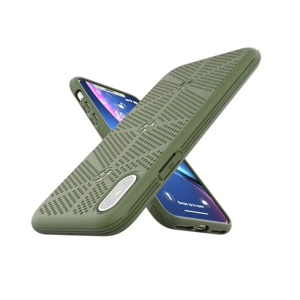 

Mesh Case Compatible with iPhone X/XS/XR/XS MAX, TPU Heat Dissipation-Breathable soft Protective cover thin cooling breathe