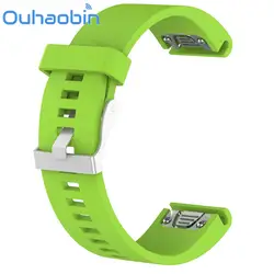 Ouhaobin 230 мм * 20 мм Регулируемый замена silicagel быстрой установке Группа ремешок для Garmin Fenix 5S GPS часы