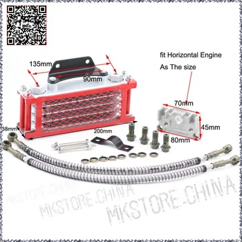

Red &Blue Dirt Pit Monkey Bike DAX JC 90 110cc Motorcycle Oil Cooler Radiator Cooling Parts Fit for Horizontal Engine