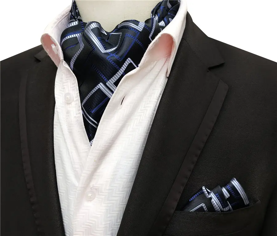 Designer Men's Formal Scarf Set Wedding Party Neckerchief Sets with Handkerchief Pocket Square man scarf