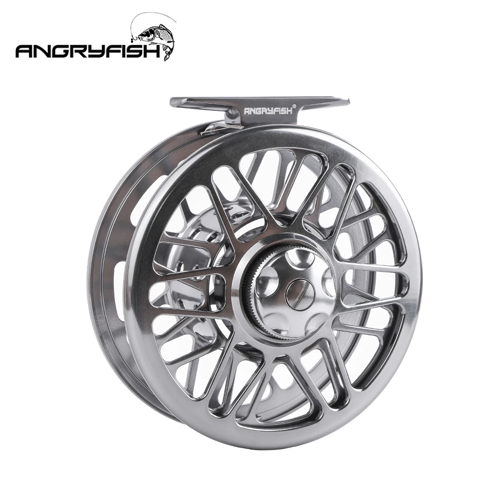 Carretel de Pesca Carretel de Pesca com Grande 2 + 1bb Angryfish Voar Liga Alumínio Metal Cheio Fundição com Grande Caramanchão