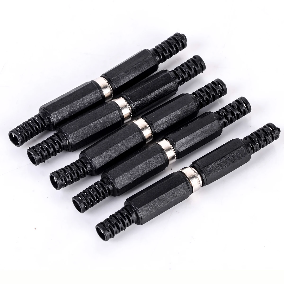 10pcs Male / Female DC Power Jack Plugs Socket Adapter Connector Outer diameter 5.5mm Inside diameter 2.1mm