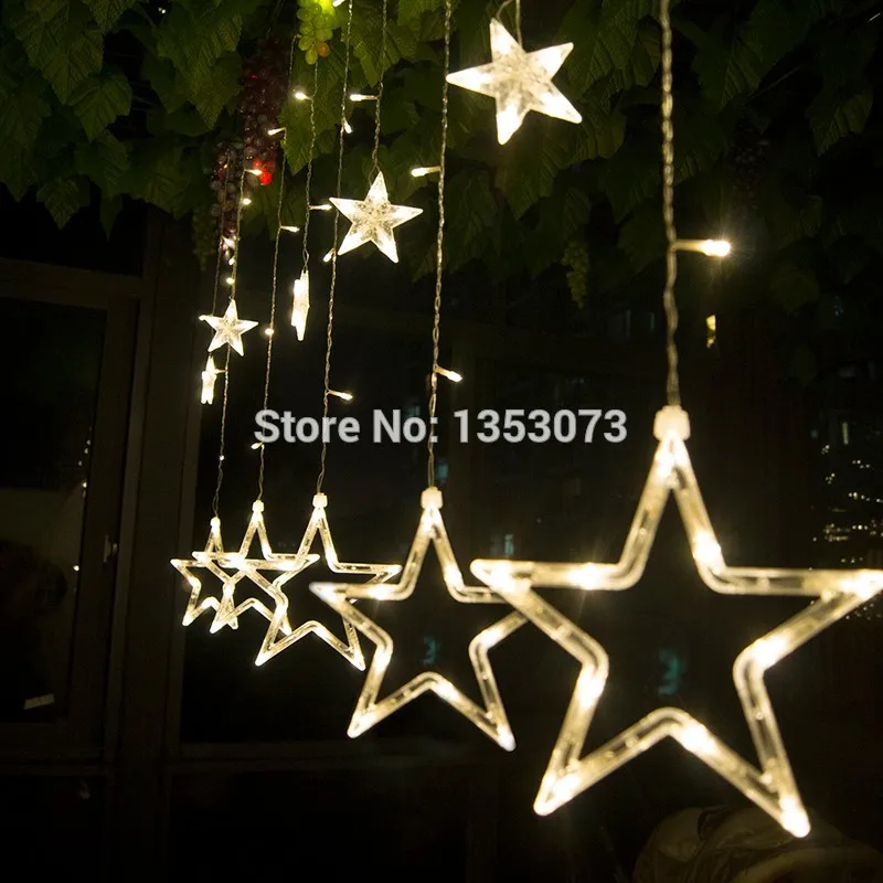 Star LED Light String Living Room Bedroom Valentines Day Nightclub KTV Party Decoration Lamps - warm white effect 1