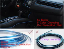 NOVO 5 Metro Rédea Do Lado Do Lado Do Carro moldagem decoração tira fita decorativa DO PVC Auto traço painel de guarnição tira centro automotivo pilha