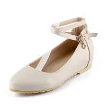 platform shoes Plus size 4-12 women shoes increased student short girls shoes within the buckle to help low zapatillas mujer z46