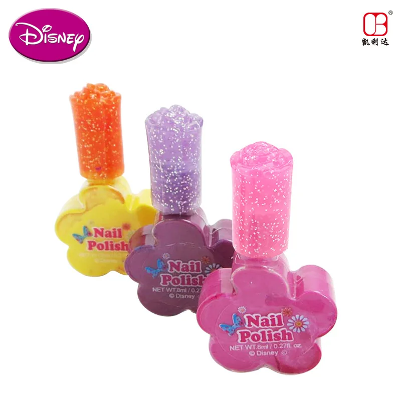 Дисней Принцесса детские игрушки Парикмахерская Минни 3 цвета лаки для ногтей игрушечный макияж дети могут пилить лак для ногтей девочки игрушки для детей