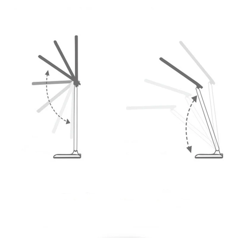 Современные светодиодные настольные лампы сенсорный затемнения складной Чтение свет зарядка через usb защита глаз светодиодные настольные лампы
