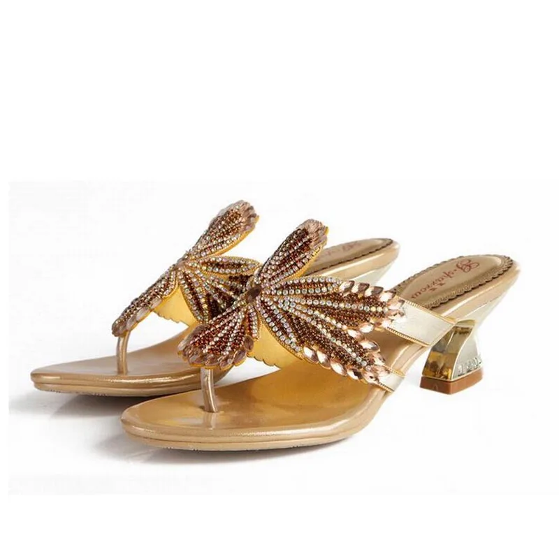 

Women Slippers Rhinestone Sexy High Heels Flower Woman Valentine Ladies Wedding Party Shoes Tenis Feminino Zapatos Mujer Sandals