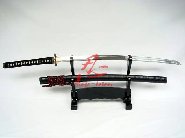 

clay tempered battle ready katana real choji hamon blade sharpend sword