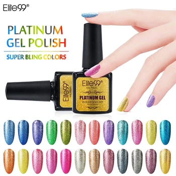 

Elite99 All 34 Colors Platinum UV Gel Shining Nail Gel Polish Long Lasting UV Fingernail Gel Soak-off LED UV Color Gel 10ML