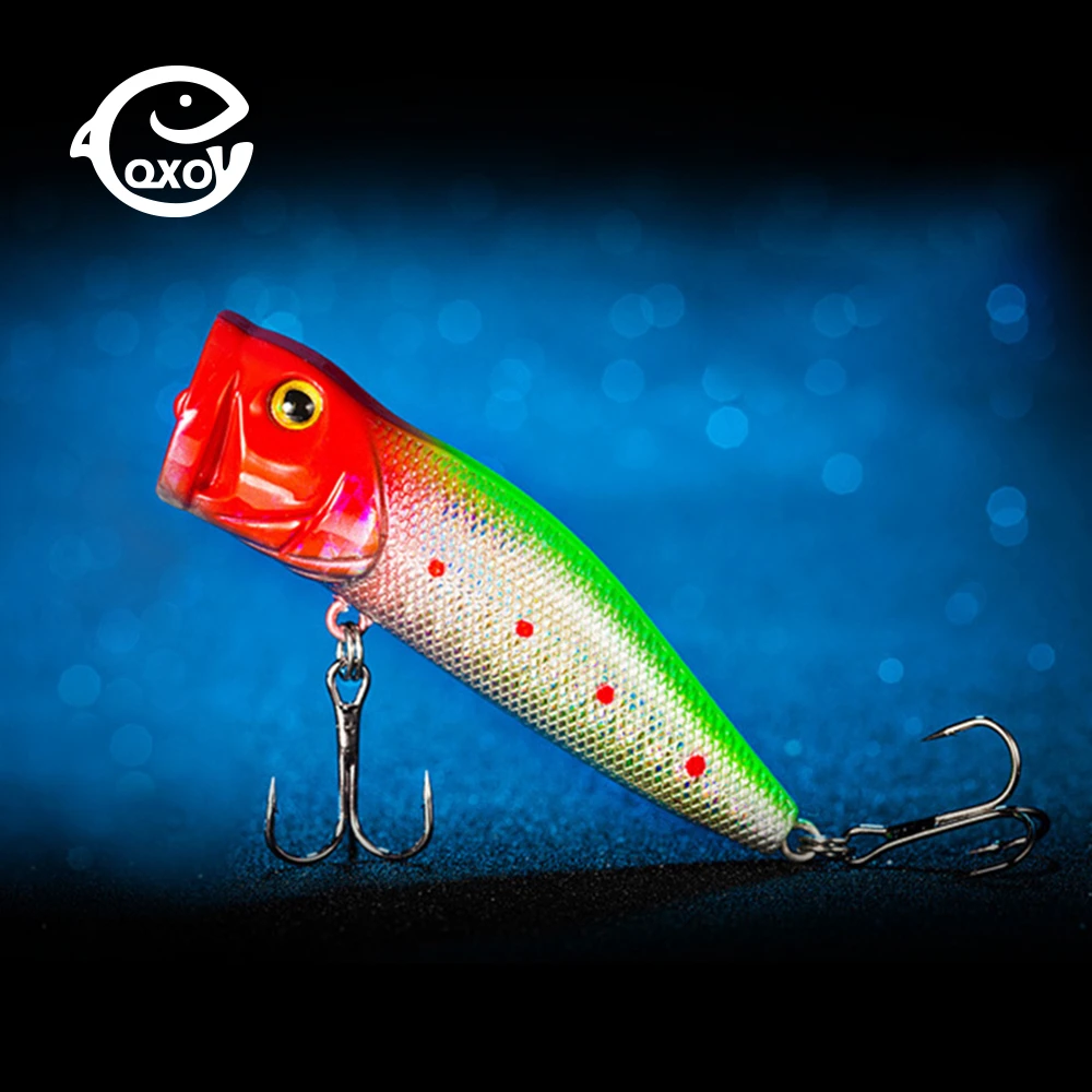 QXO Popper Jig Lure Silicone Bait Whopper Plopper Wobbler Sea Fishing Lures Spoon Surface Minnow