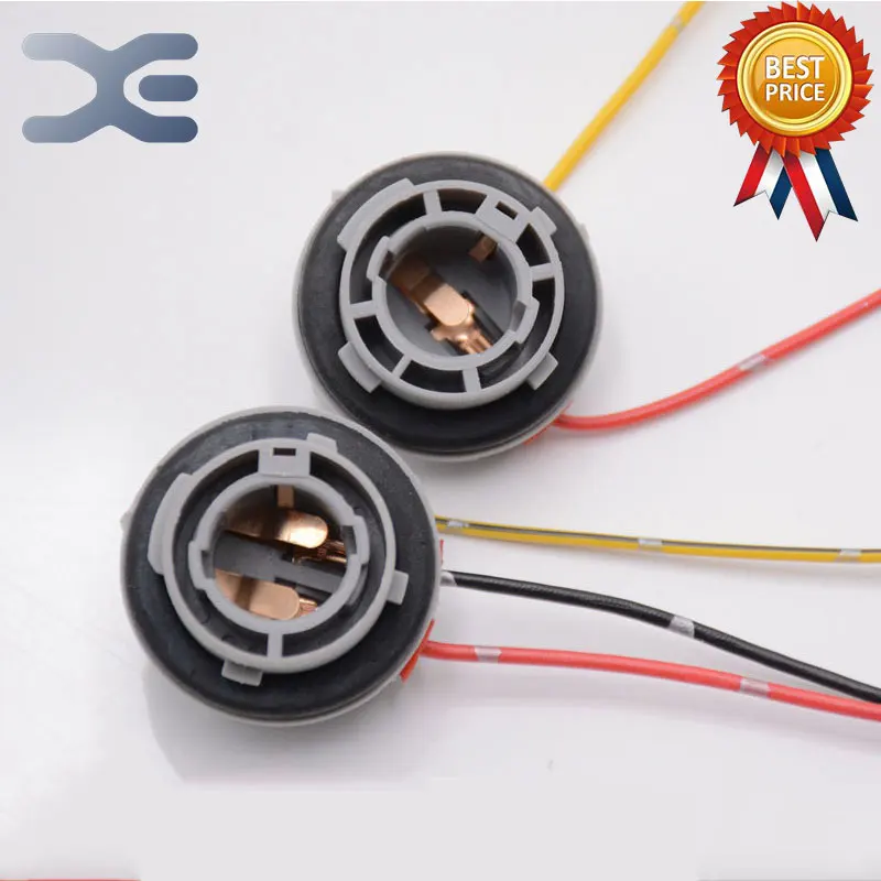 

1Pcs Car Rear Lights Socket Brake Lights Monofilament Double Wire Tail Light Socket Fire Retardant