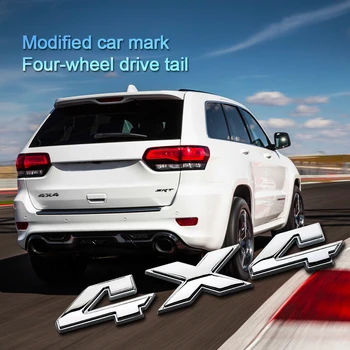 

Car Personality Modification ABS Stickers 4X4 Off-road Vehicle Logo Car Stickers Four-wheel Drive Tail For DOGDE JEEP Wrangler