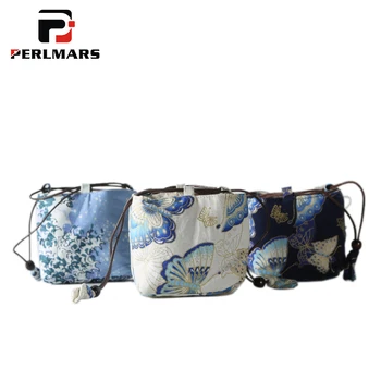 

Vintage Style Small Teaware Storage Bag Cotton Hemp Pouch for Kung Fu Tea Pot Quick Cup Teacup Handbag Art Pattern Bags Gifts