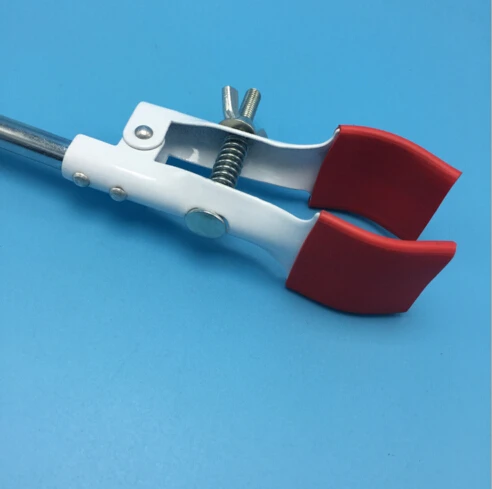 lab clamp Flask clip Retort for laboratory use, 2Finger clamps, Rubber Coated Prong Jaws