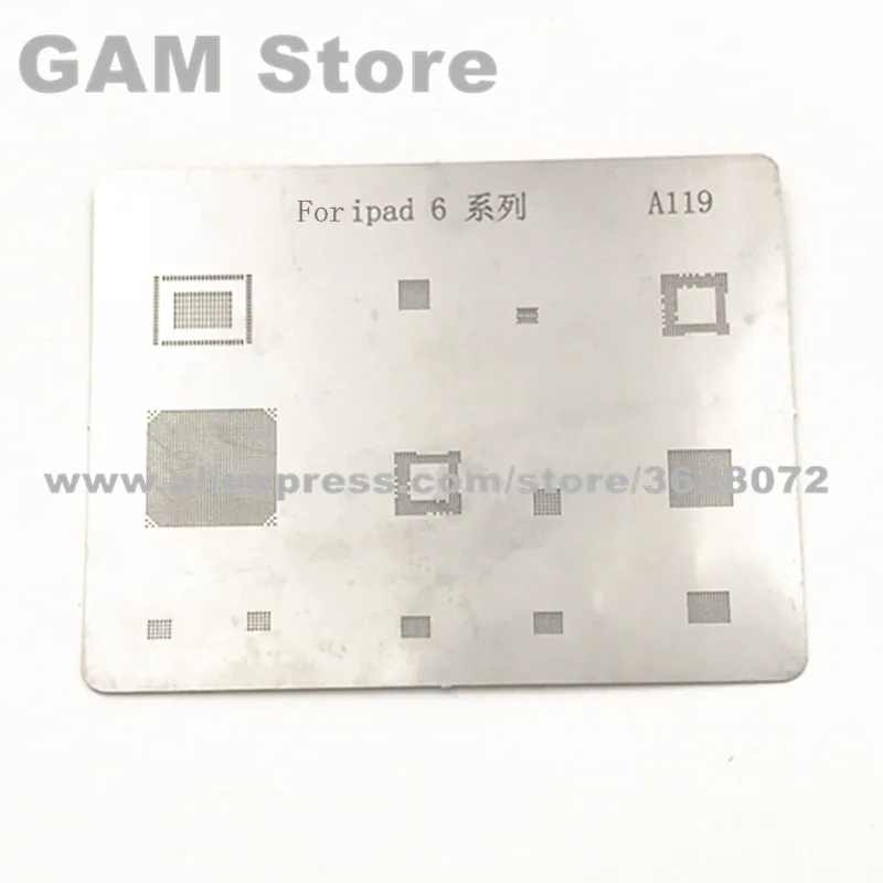 Трафарет для iPad 6 BGA ЦП RAM Wifi Power Audio IC Reballing Pin прямой нагрев шаблон A119 | Инструменты