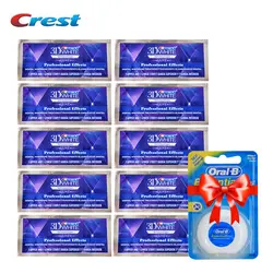 Новый 3D White Luxe Professional Effect Whitestrips OralB Essential зубная нить подарок оригинальные отбеливающие полоски для зубов Бесплатная доставка