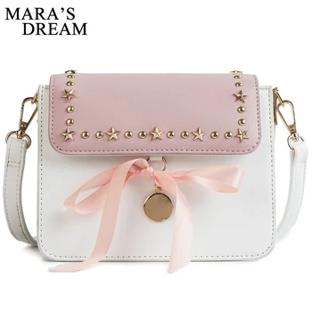 

Mara's Dream Women Handbag Cute Candy Bow Tassel Bag New Small Crossbody Bag Fashion Women PU Leather Messenger Shoulder Bags