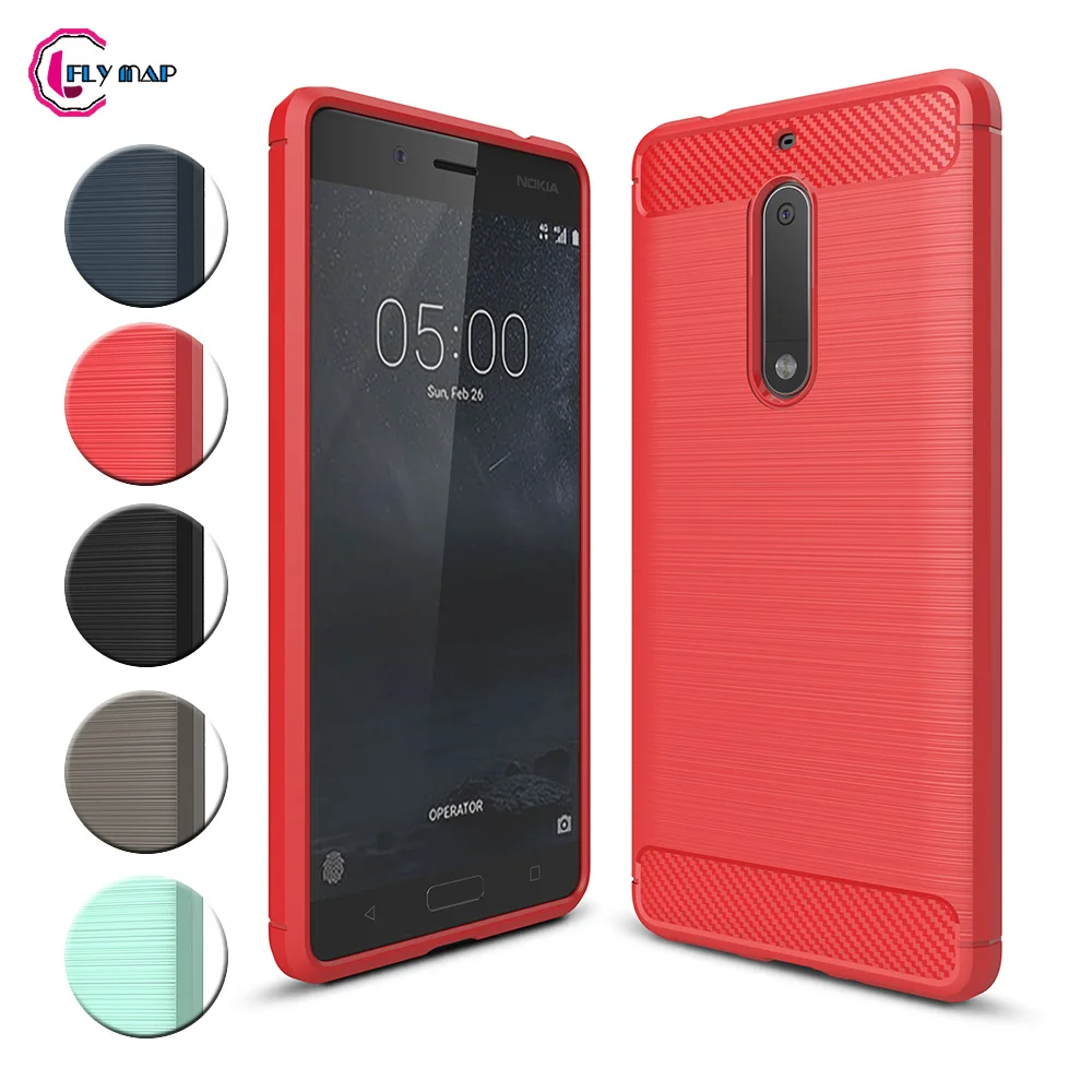

TPU Case for Nokia 5 TA-1024 TA-1053 TA-1008 Soft Silicone Carbon Fibe Case Mobile Phone Cover for Nokia5 TA 1024 1053 1008 Capa